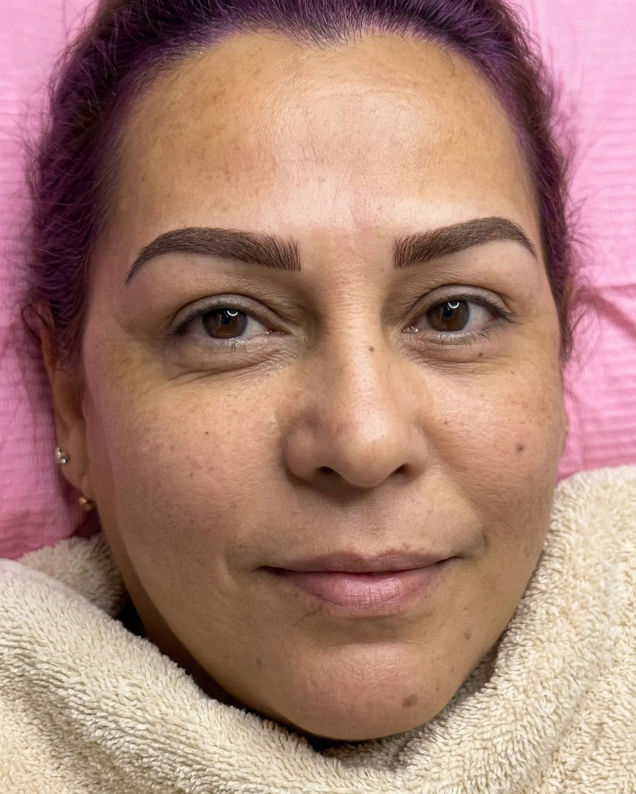 Microblading result — mature skin definition
